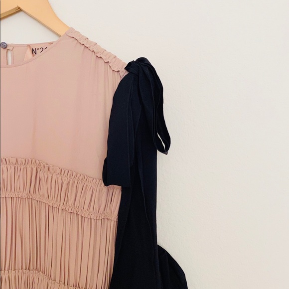 No. 21 Frilled Design Pink and Black Dress SZ 42 - Picture 3 of 11